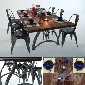 Iron dining table from industrialux